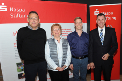 Axel Münch, Obmann - Heidi Münch - Helge Gerich, 1. Vorsitzender - Sven Gerich, Vorsitzender im Stiftungskuratorium